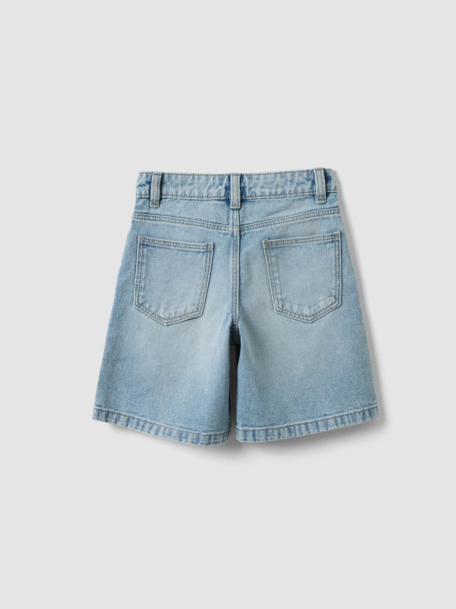 Wide-leg denim shorts_1