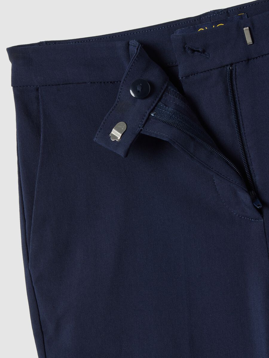 Blue Slim Fit Chino Trousers_5