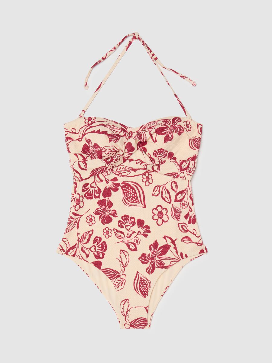 Cream and red floral one-piece swimsuit_4