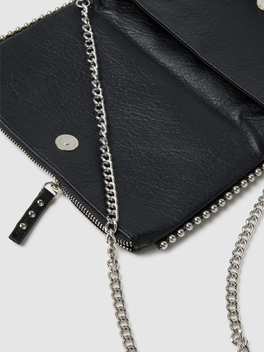 Black clutch with silver details_2