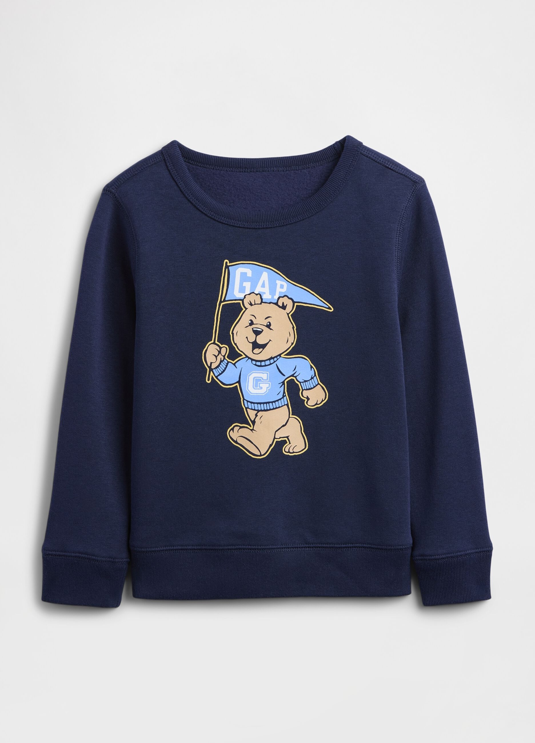 Blue cotton blend sweatshirt for boys