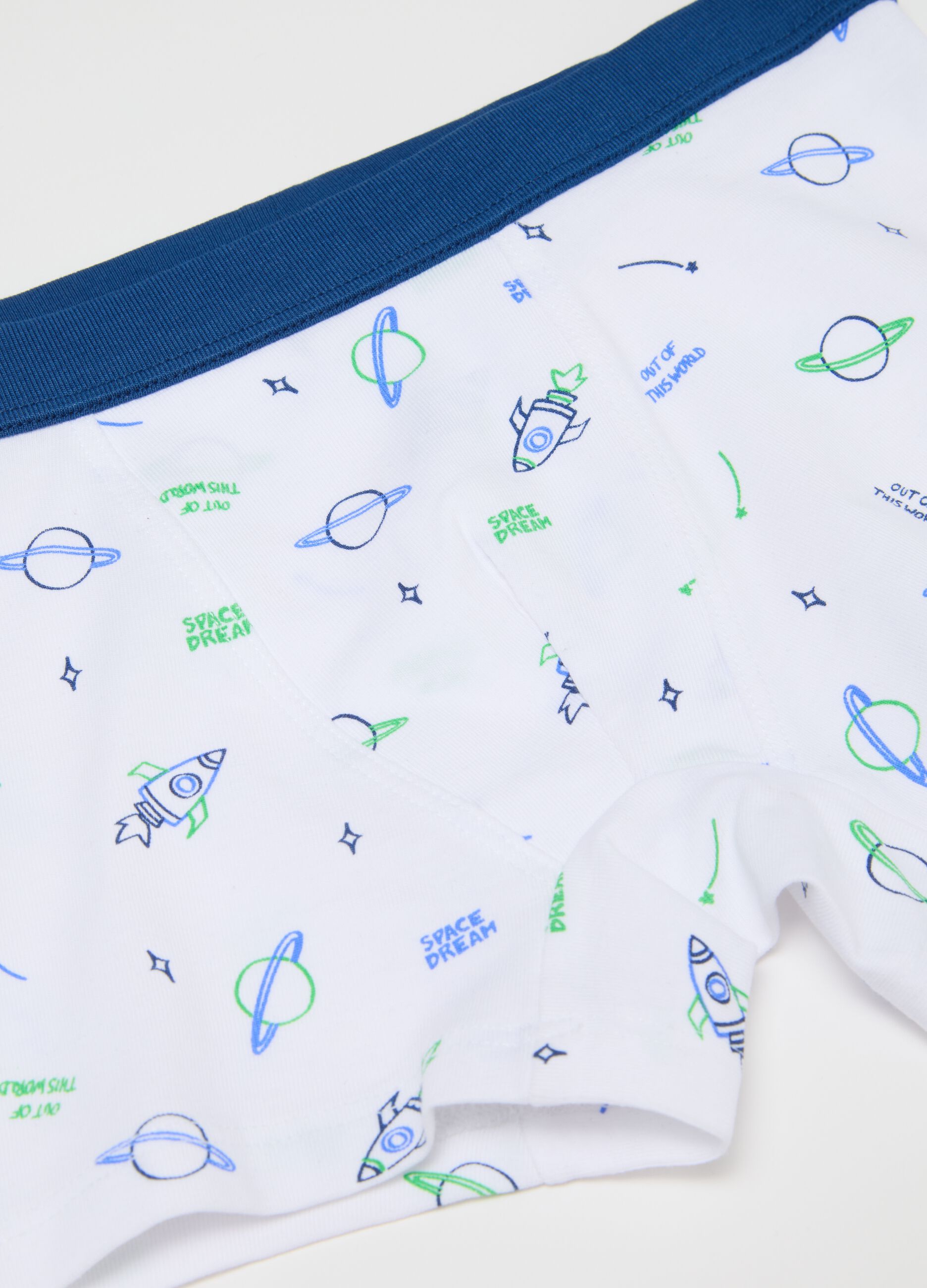 Pack of three colourful stretch cotton boys' briefs