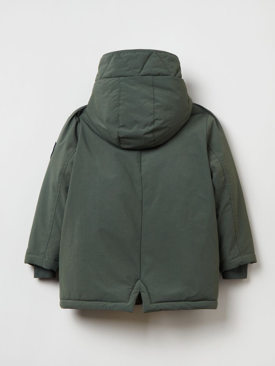 Parka con cappuccio e interno in sherpa_4