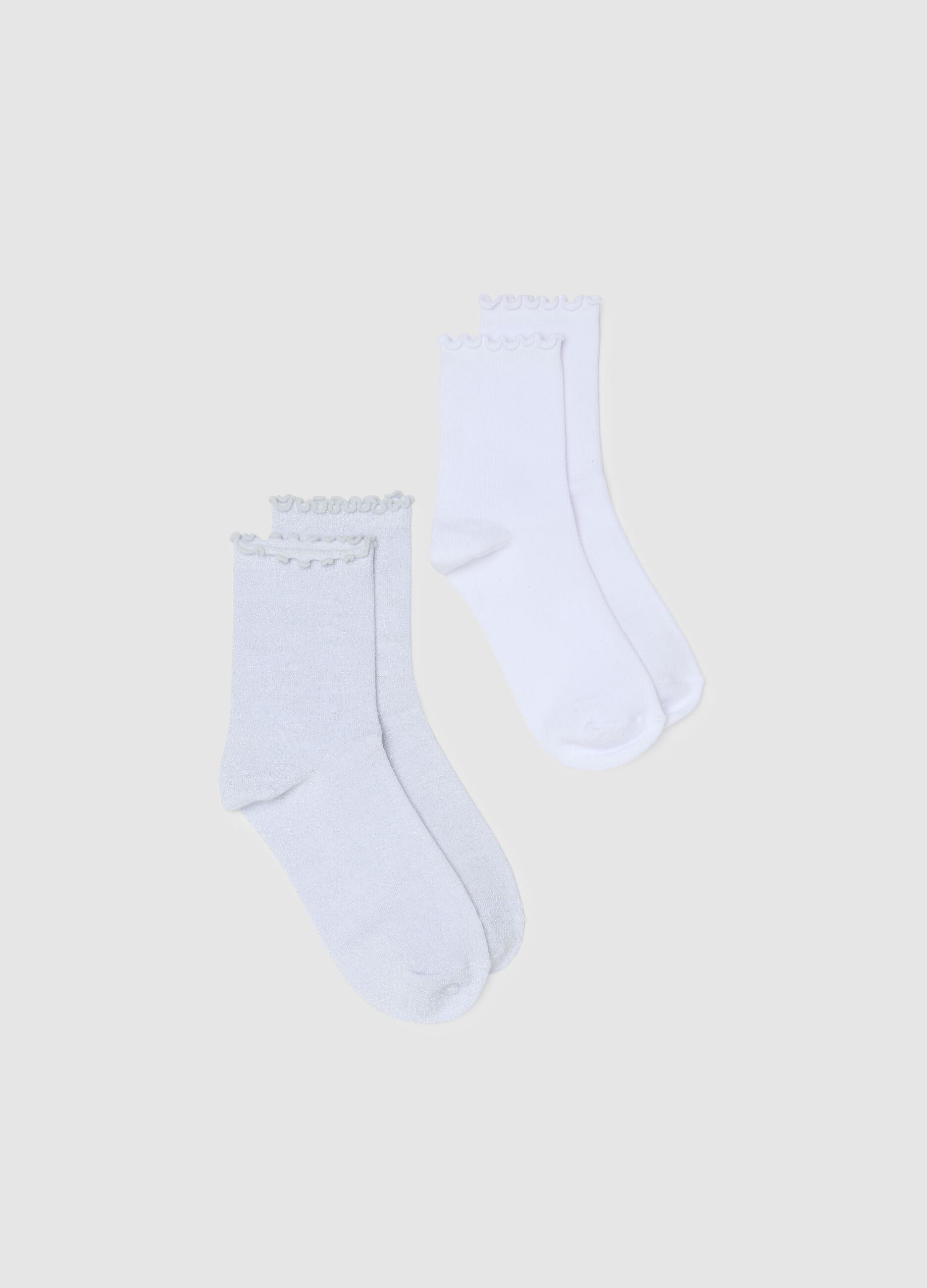 Bipack di calzini in misto cotone multicolor elasticizzati