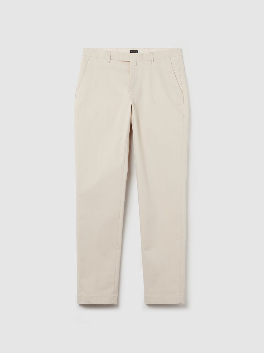 Contemporary regular-fit trousers in stretch cotton_4