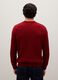 Regular fit red cotton blend jumper_3