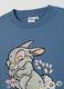 Regular fit blue pure cotton t-shirt_5