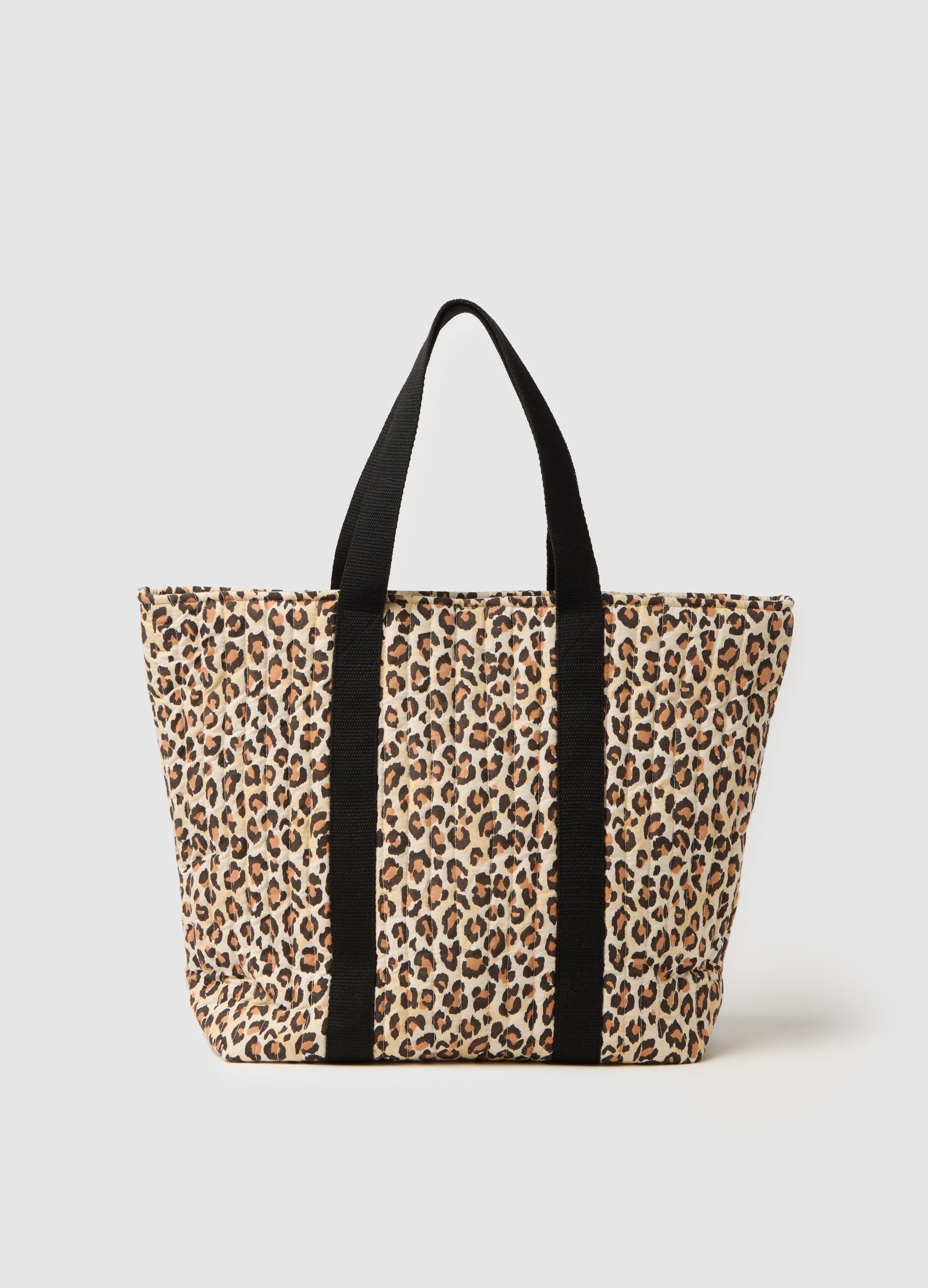 Animal print beach bag