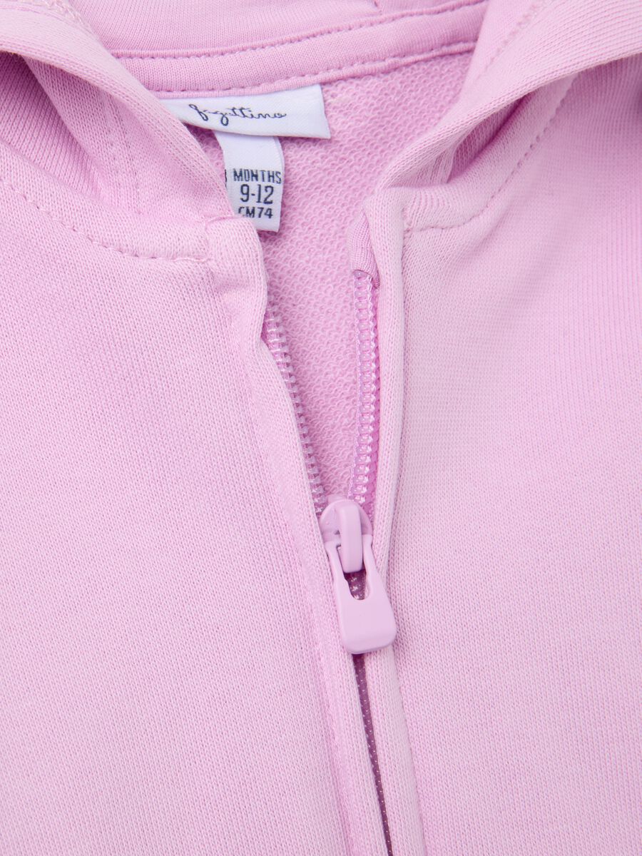 Felpa da neonata in puro cotone rosa regular fit_2