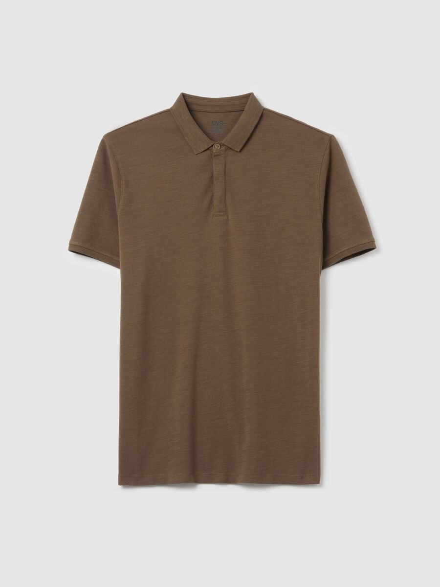 Brown pure cotton polo by Ovs_4