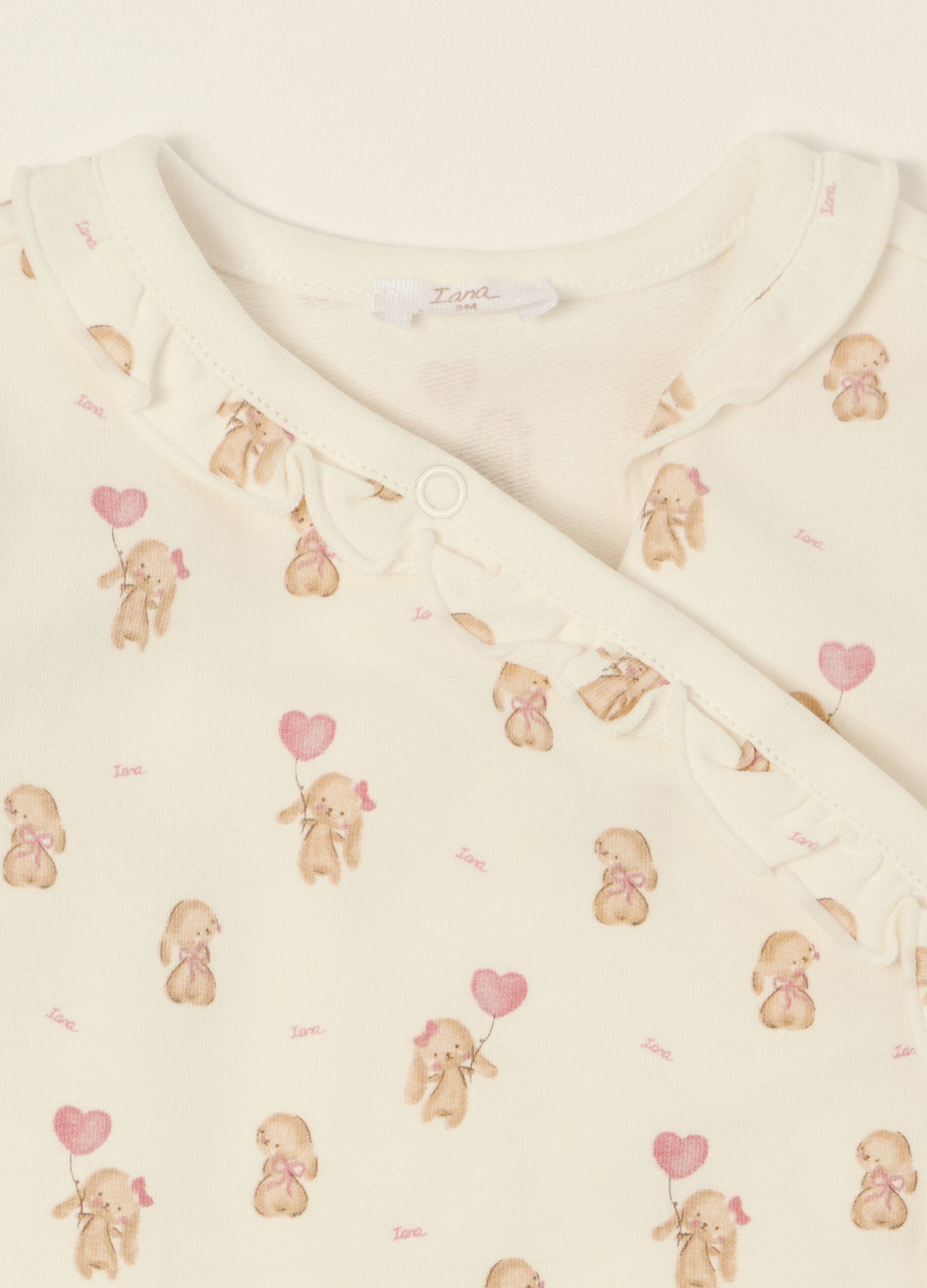 Baby girls&rsquo; multicolour print stretch-cotton set