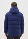 Blue padded jacket with hood and zip_2
