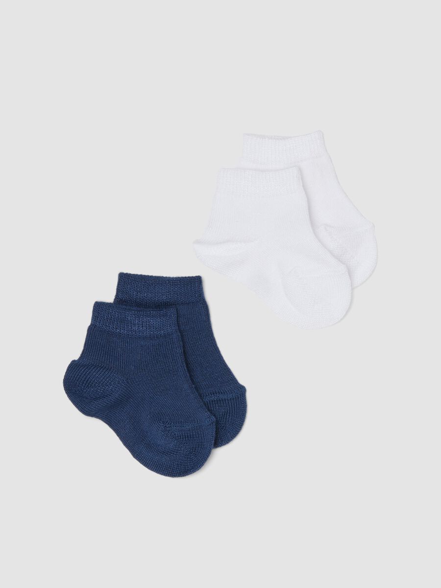 Two-pack newborn socks in multicoloured bamboo blend_0