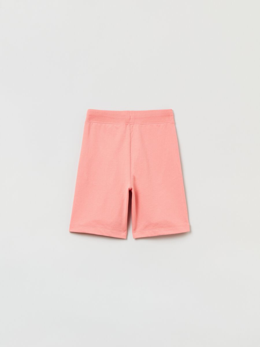 Bermuda shorts in French terry with logo_1