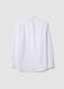 White pure cotton shirt with French collar, regular fit, non-iron_1