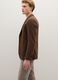 Brown cotton blend regular fit blazer_2