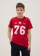 Red pure cotton boys&rsquo; T-shirt with print, regular fit_0