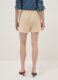 Regular-fit pure cotton shorts with yellow and white stripes_2