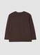 T-shirt marrone in puro cotone organico con stampa over fit_1