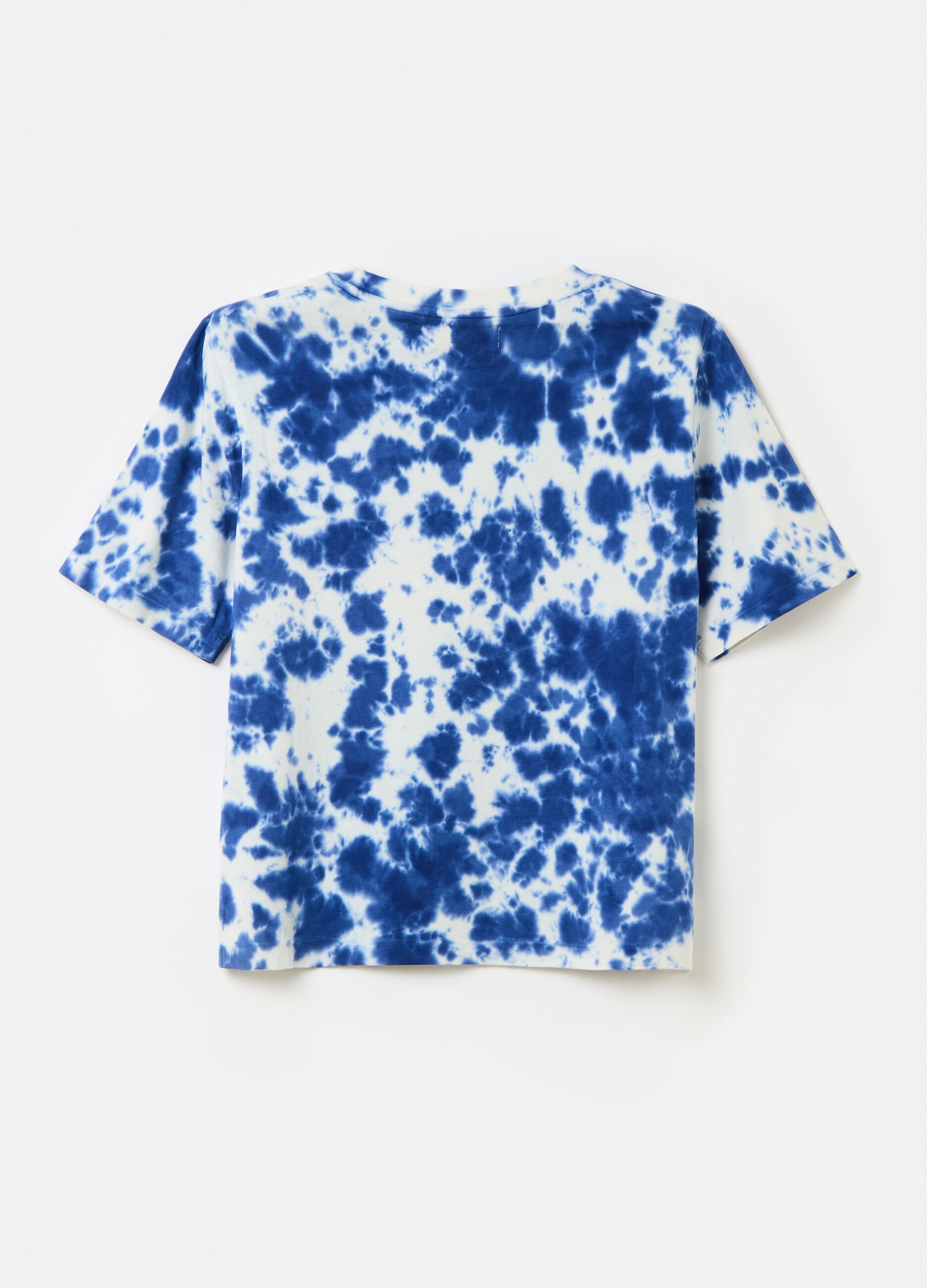 T-shirt in cotton with tie-dye print