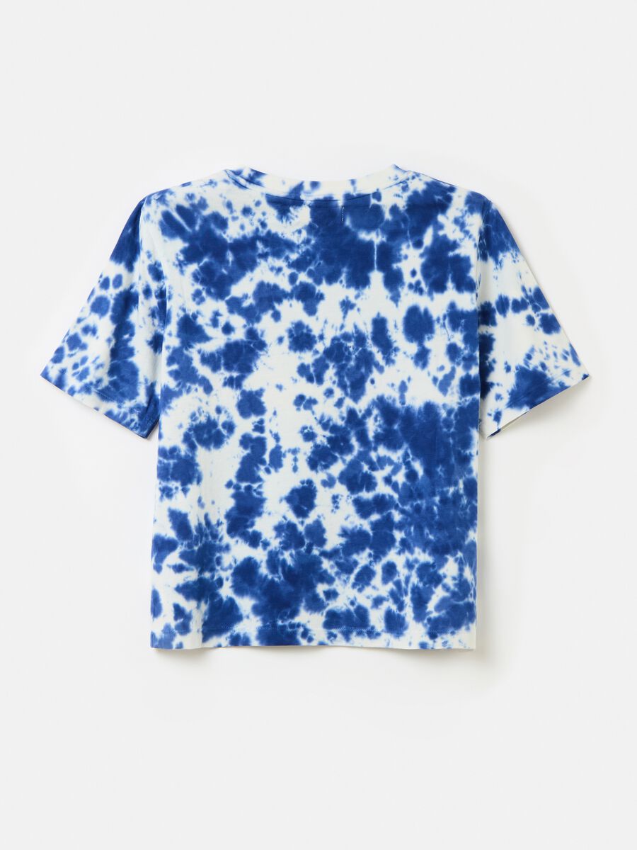 T-shirt in cotone con stampa Tie Dye_4