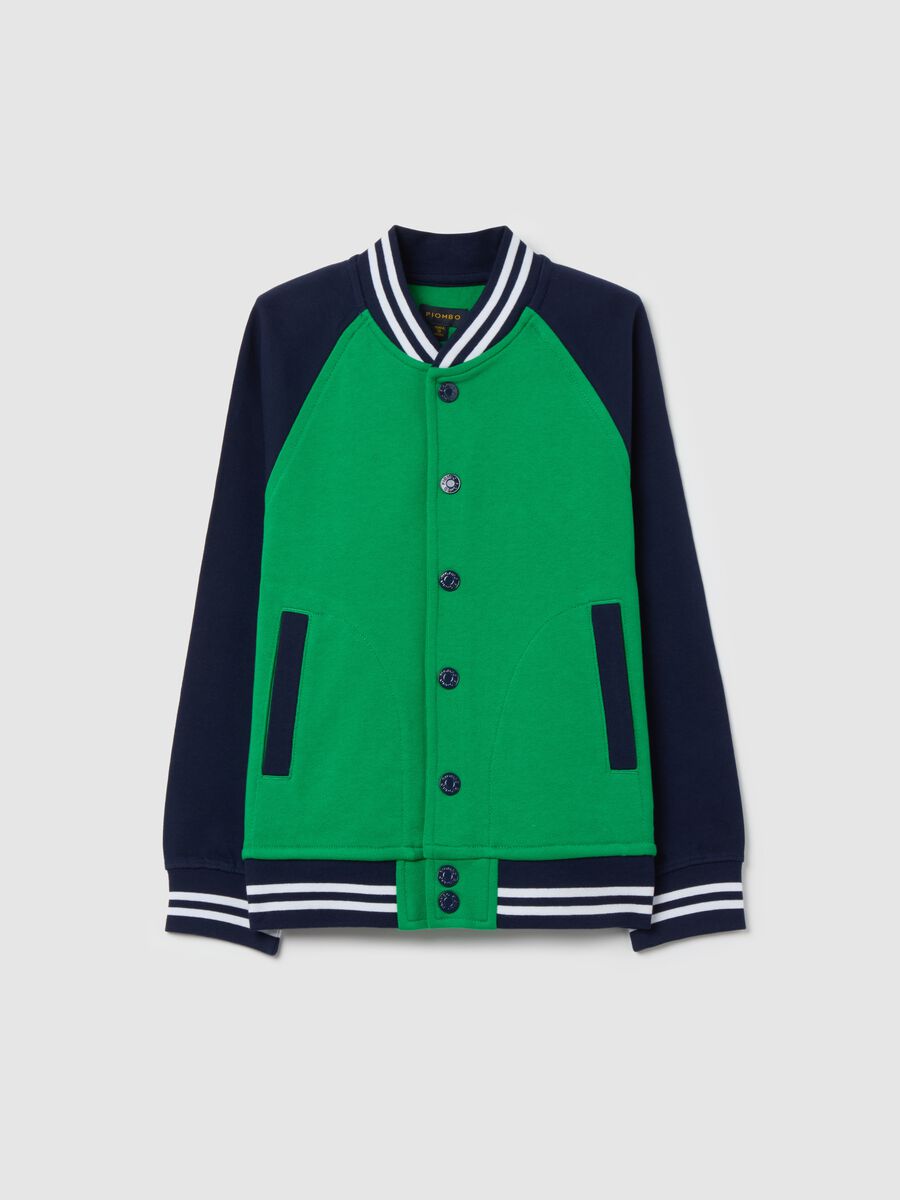 Varsity sweatshirt in two-tone cotton_3