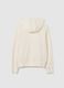 Girls' white pure cotton sweatshirt with regular fit_4