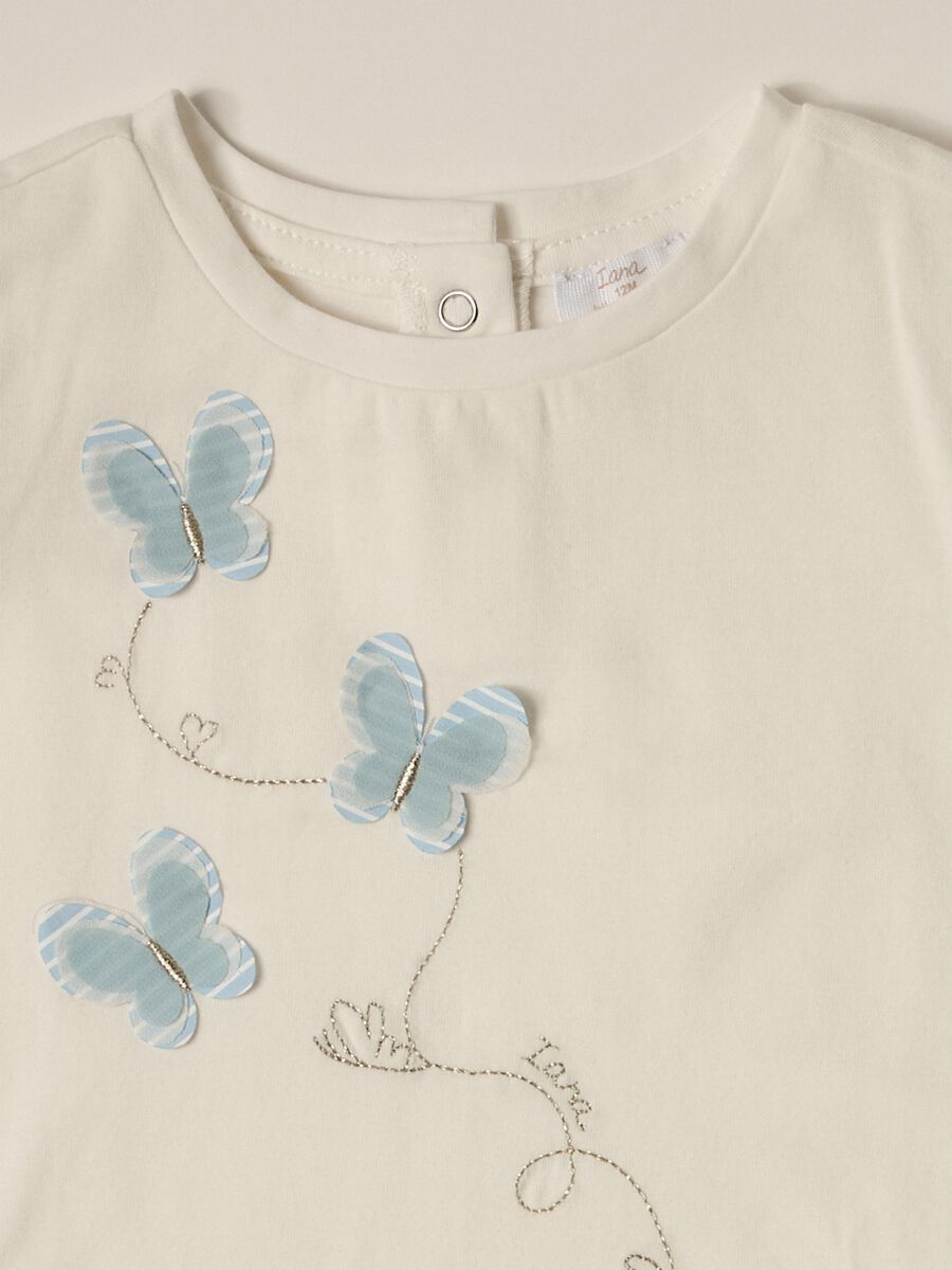 IANA newborn girl T-shirt in stretch cotton_2
