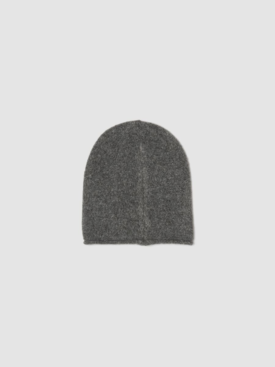 Grey stretchy jersey knit hat_1