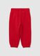 Girls' Red Stretch Cotton Trousers, Regular Fit_1
