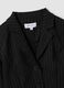 Black cropped stretch-viscose blazer with classic lapels, slim fit_5
