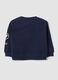 Blue pure cotton crew-neck sweatshirt with Mickey print, oversized fit for boys_1