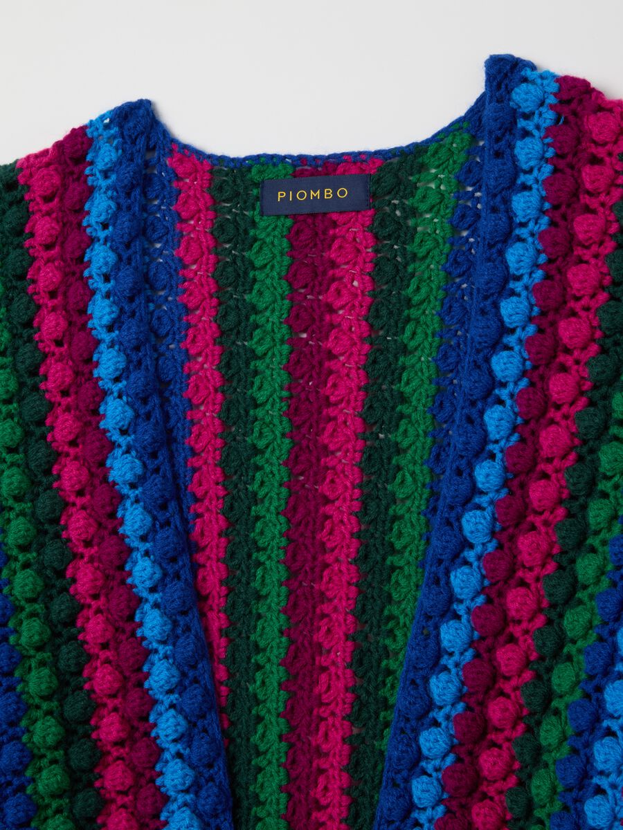 Cardigan a righe multicolor regular fit_1