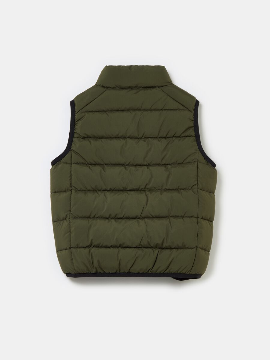 Gilet trapuntato full-zip con stampa_1