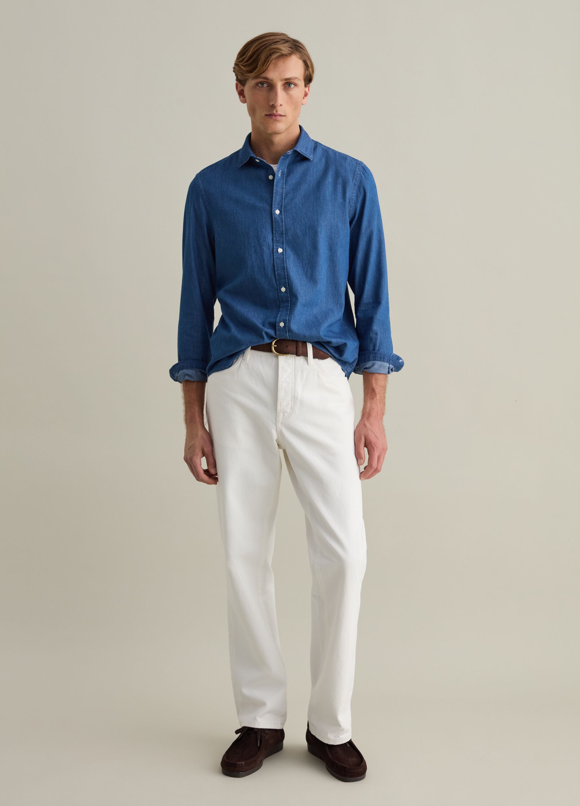 Camicia regular fit in denim