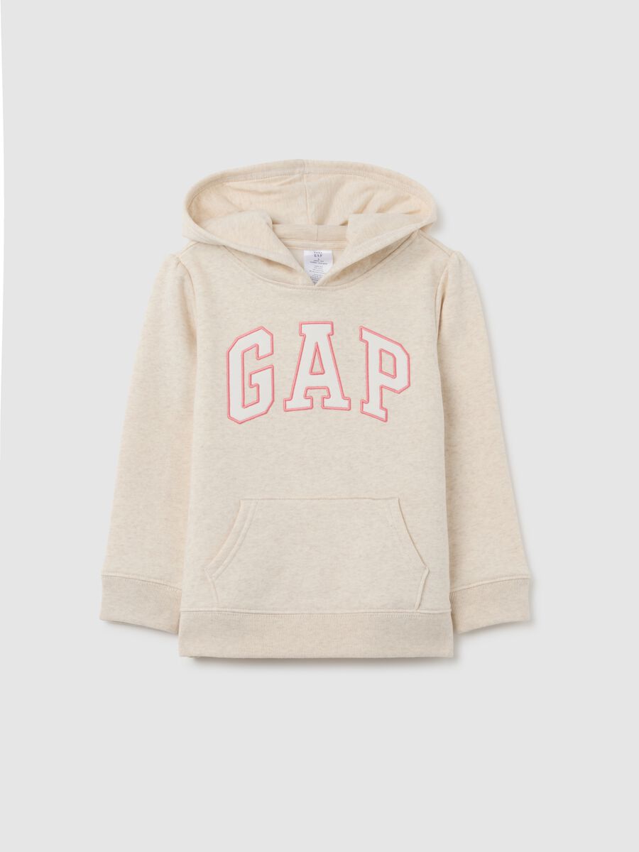 Sweatshirt with hood and logo patch_0