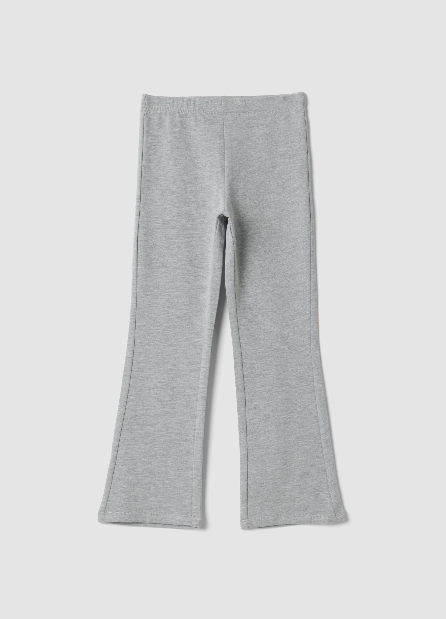 Grey skinny-fit leggings in stretch organic cotton