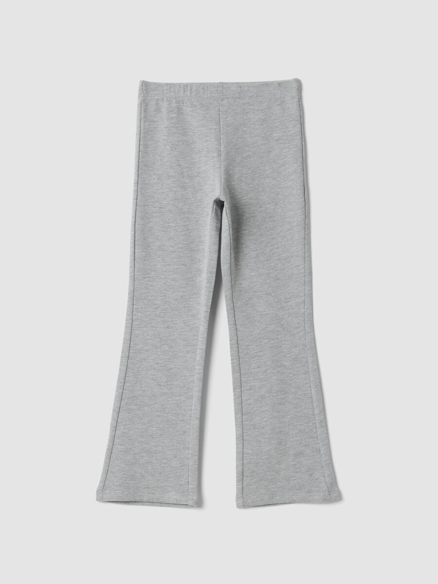 Leggings grigi in cotone organico elasticizzato skinny fit_0