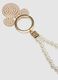 Gold Keychain with Pearls and Disney Rhinestones_1