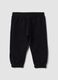 Pantaloni jogger neri in puro cotone per bimba_0