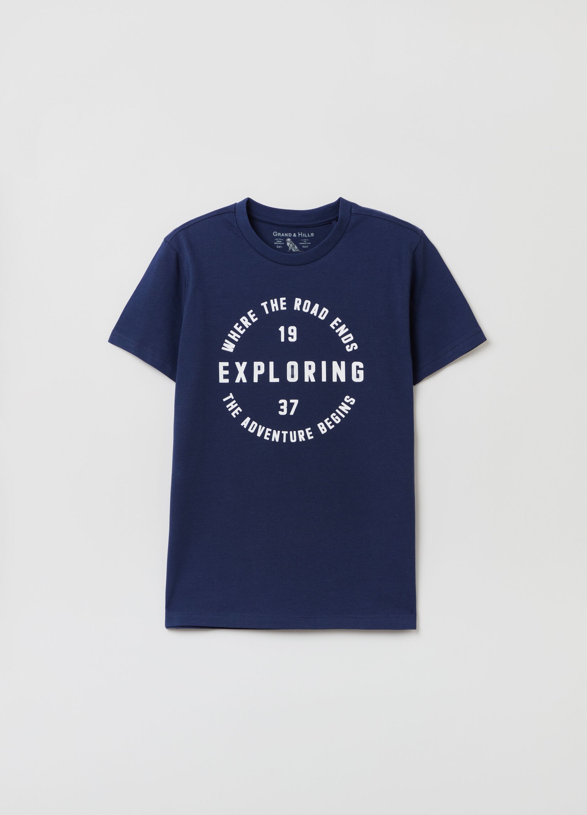 T-shirt in cotone con stampa lettering 