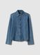 Blue Denim Long Sleeve Shirt in Pure Cotton Regular Fit_4