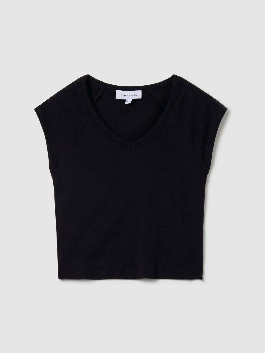 T-shirt with V neck and raglan sleeves_4