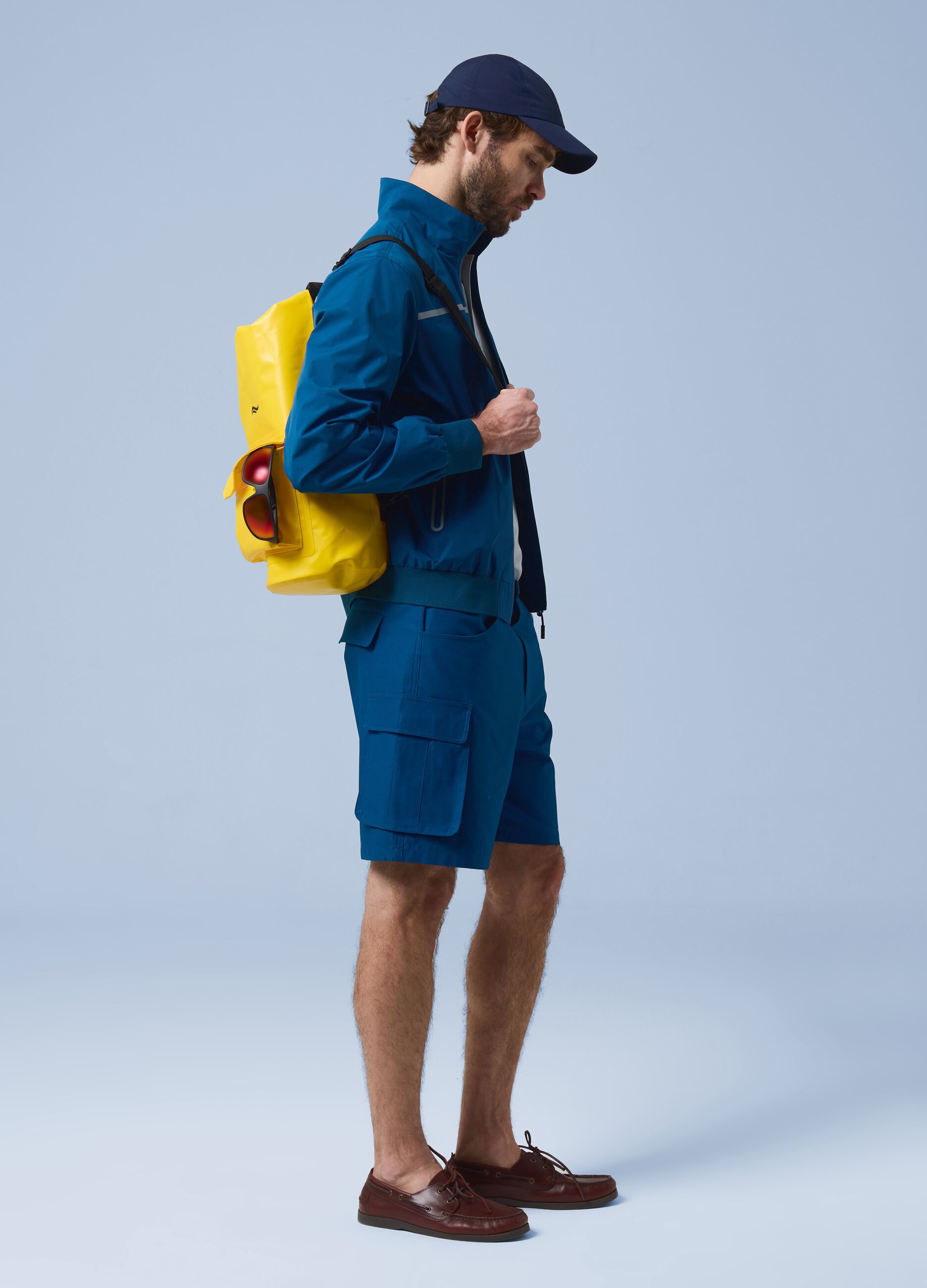 ALTAVIA SAILING blue pure cotton cargo Bermuda shorts