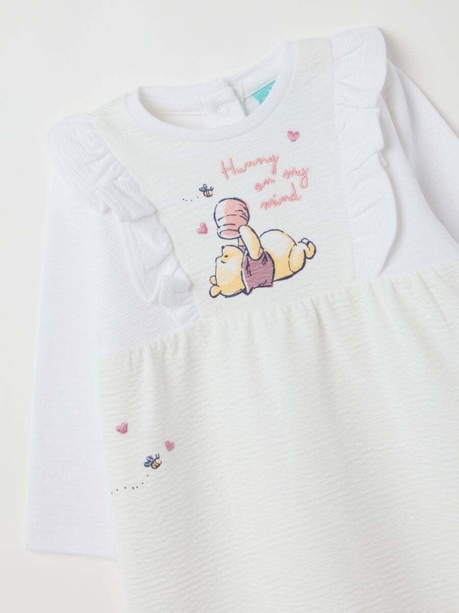 White Cotton Blend Baby Girl Romper_2