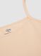 Bipack di canottiere beige e bianco in cotone organico regular fit per bambina_3
