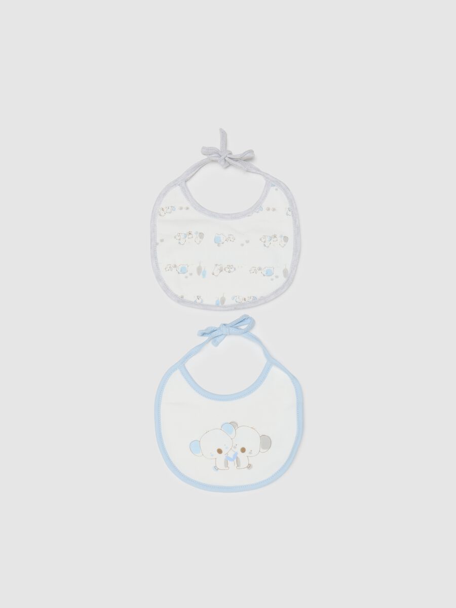 Two-pack multicolour pure cotton baby bibs_0