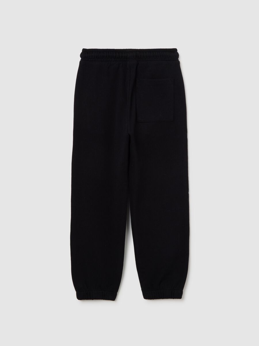 Boys' Black Jogger Trousers in Pure Cotton Regular Fit_1