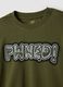 Green pure organic cotton slogan T-shirt for boys_4