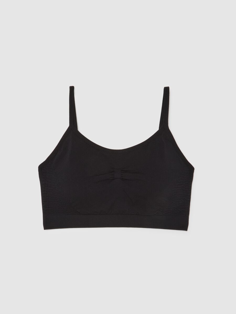 Black Stretch Fabric Top_4